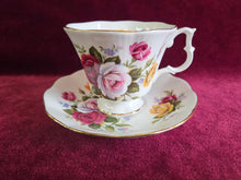 Load image into Gallery viewer, Royal Albert Cup &amp; Saucer with Yellow &amp; Pink Roses 42507
