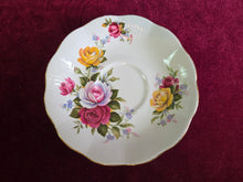 Load image into Gallery viewer, Royal Albert Cup &amp; Saucer with Yellow &amp; Pink Roses 42507
