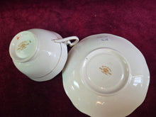 Load image into Gallery viewer, Royal Albert Cup &amp; Saucer with basketweave pattern &amp; bouquet 42407
