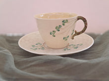 Load image into Gallery viewer, Belleek Shamrock Cup &amp; Saucer 42403
