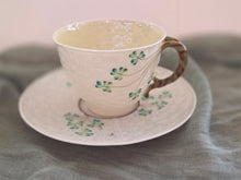 Load image into Gallery viewer, Belleek Shamrock Cup &amp; Saucer
