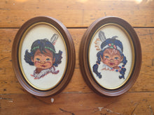 Load image into Gallery viewer, Vintage Native American Children Cross-Stitch Pictures 2514
