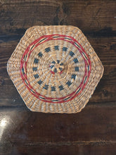Load image into Gallery viewer, Handwoven Basket with Lid (Red &amp; Green) 12605
