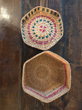 Load image into Gallery viewer, Handwoven Basket with Lid (Red &amp; Green) 12605
