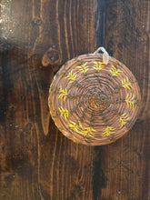 Load image into Gallery viewer, Small Handwoven Basket (yellow details) 42606
