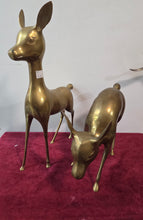 Load image into Gallery viewer, Large Brass Deer Figurines 572
