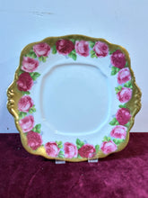 Load image into Gallery viewer, Royal Albert Heavy Gold Old English Rose Cake Plate 42603
