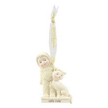 Load image into Gallery viewer, Snowbabies &quot;Cats Rule&quot; Clip Ornament
