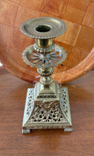 Load image into Gallery viewer, Heavy Pierced Brass Candle Holder. 42605
