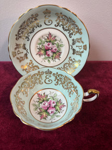 Paragon 1957 Queen Elizabeth Prince Philip Visit to Canada Teacup & Saucer 42402