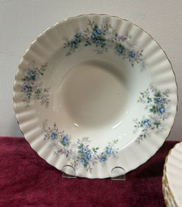 Royal Albert Blue Blossom Rimmed Soup Bowl. Made in England 42504