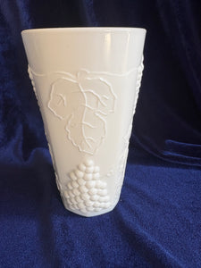 Indiana Glass White Milk Glass Harvest Grape Juice Glass 42506