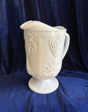 Load image into Gallery viewer, Indiana Glass White Milk Glass Harvest Grapes Pitcher 42506
