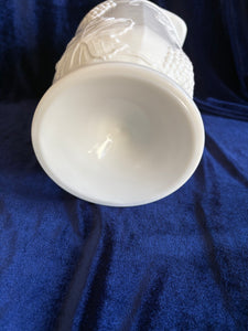 Indiana Glass White Milk Glass Harvest Grapes Pitcher 42506