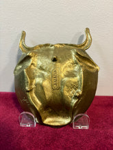 Load image into Gallery viewer, Heavy Brass Taurus Bull Trinket Dish. Made in Canada. 42603
