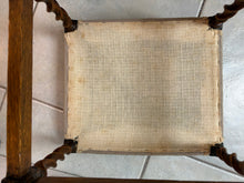 Load image into Gallery viewer, Antique Oak Barley Twist Needlepoint Footstool 42603
