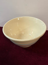 Load image into Gallery viewer, McCoy Pink Blue Band No. 10 Pottery Mixing Bowl 42603
