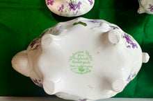 Load image into Gallery viewer, Hammersley Victorian Violets Teapot, Cream &amp; Sugar Set 570
