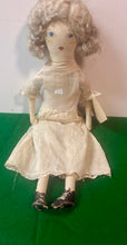 Load image into Gallery viewer, Primitive Style Rag Doll. Rose White Doll Company 42605
