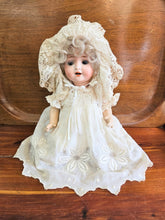 Load image into Gallery viewer, Antique German Bisque Doll with Dress and Hat #2495
