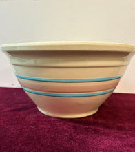 Load image into Gallery viewer, McCoy Pink Blue Band No. 10 Pottery Mixing Bowl 42603
