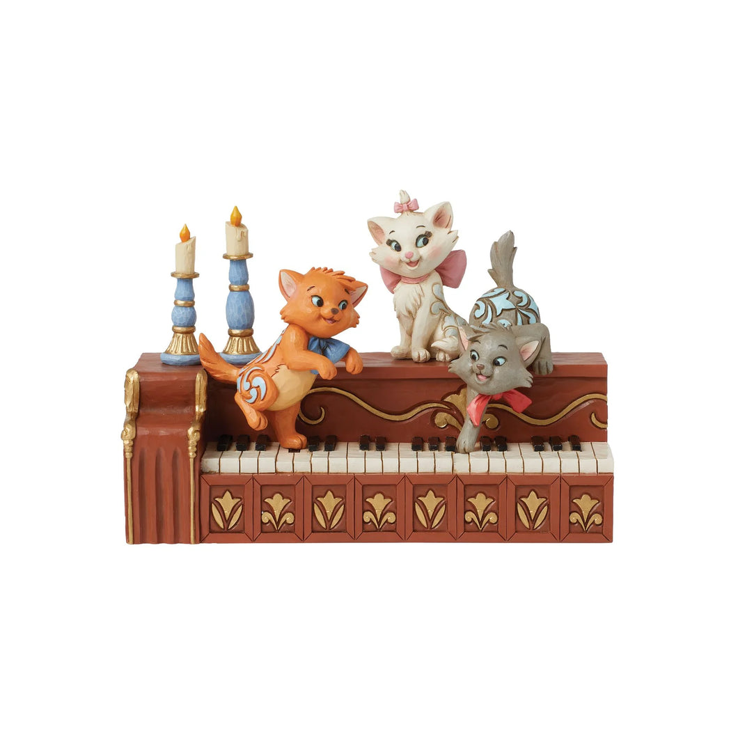 Jim Shore Disney Traditions Aristocats Kittens Piano