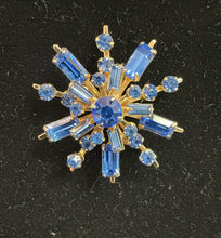 Load image into Gallery viewer, Blue Sunburst Coro Brooch
