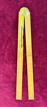 Load image into Gallery viewer, Vintage Foldable Wood Ruler w/ Brass Level 42604
