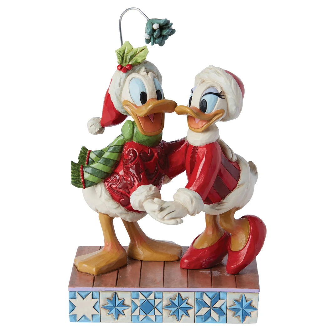 Jim Shore Disney Traditions Donald & Daisy Mistletoe