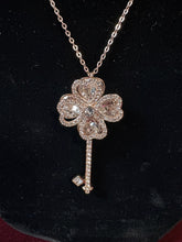 Load image into Gallery viewer, Swarovski Deary Key Rose Gold Tone Pendant and Chain 2606
