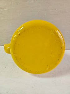 MCM Yellow Enamelware Teapot with Teak Handle 01