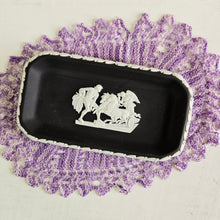 Load image into Gallery viewer, Wedgwood Black Jasperware Rectangular Trinket Dish 42506
