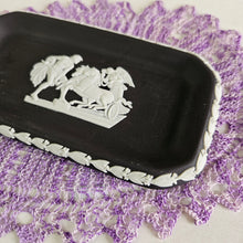 Load image into Gallery viewer, Wedgwood Black Jasperware Rectangular Trinket Dish 42506
