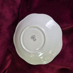 Foley Black Floral Teacup and Saucer 025