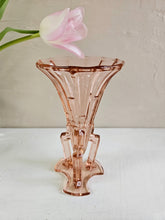 Load image into Gallery viewer, Czech Art Deco Pink Glass Rocket Vase 42403
