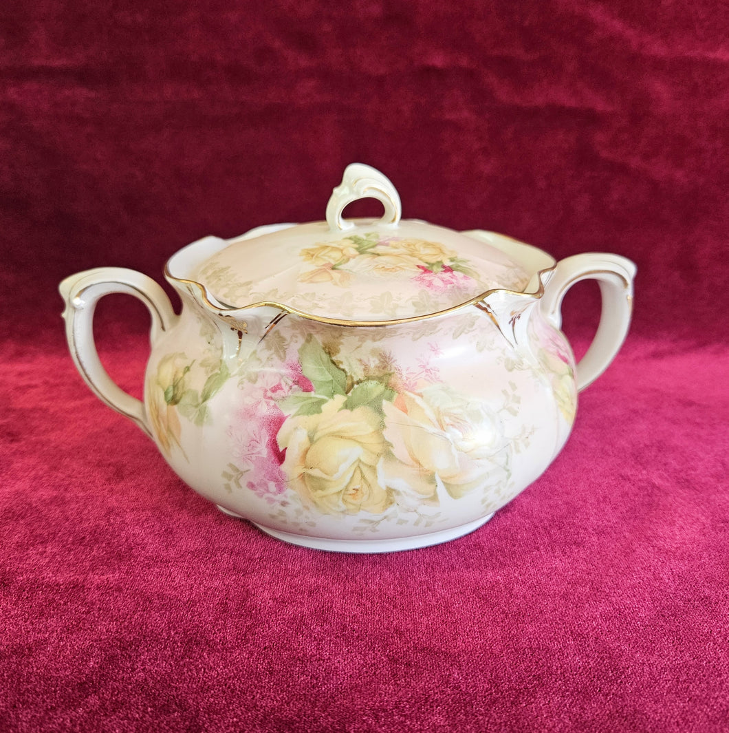 RS Prussia Floral Porcelain Tureen Lidded Serving Bowl 24 6