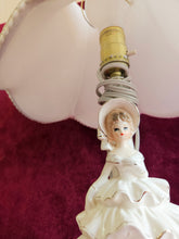 Load image into Gallery viewer, Southern Bell White Dress Porcelain Lamp with Shade #42508
