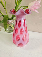 Load image into Gallery viewer, Fenton Coin Dot Ruffled Vase 2508
