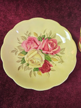 Load image into Gallery viewer, Yellow &amp; Pink Rose Queen Anne Bone China Teacup &amp; Saucer 42408
