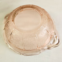 Load image into Gallery viewer, Jeannette Glass Cherry Blossom Two handled Round Depression Glass Bowl 967
