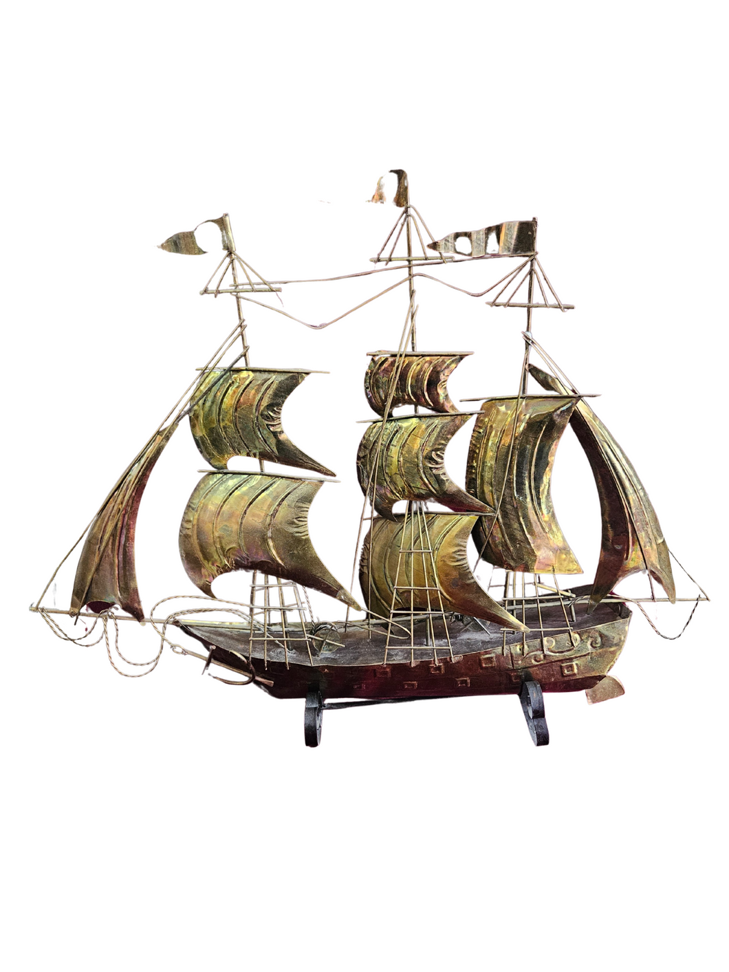 Brass Sailing Ship on a Stand 42507