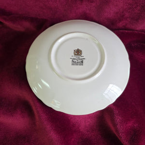 Paragon Yellow and Gold with Rose Teacup and Saucer 028