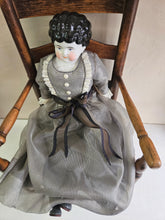 Load image into Gallery viewer, Antique Victorian Restored Porcelain Doll with Chair 42509
