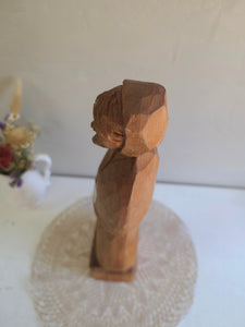 Carved Wood Statue of Woman 2418