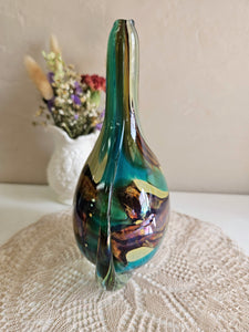 Mdina Glass “Tigers Eye” Lollipop Vase #42507