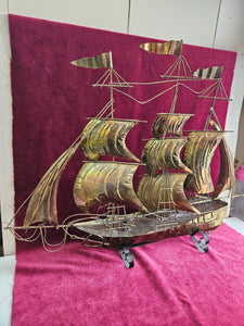 Brass Sailing Ship on a Stand 42507