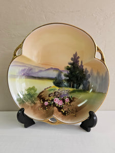 Noritake Hand-Painted Trefoil Oriental Scene Bowl 42309