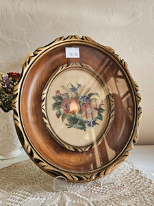Framed Floral Petit Point Embroidery Piece #42508