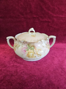 RS Prussia Floral Porcelain Tureen Lidded Serving Bowl 24 6