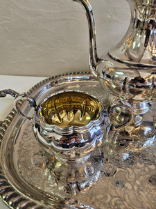 Silverplated 4-piece Coffee Set. 964